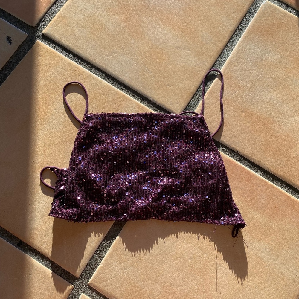 Motel rocks sparkly crop top